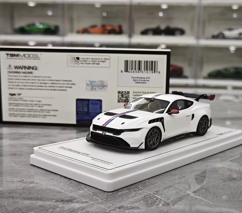 [TSM] 1:43 Ford 2025 Mustang GTD White Model Car Resin
