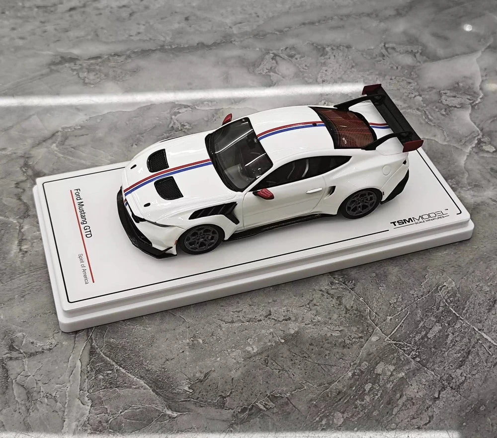 [TSM] 1:43 Ford 2025 Mustang GTD White Model Car Resin