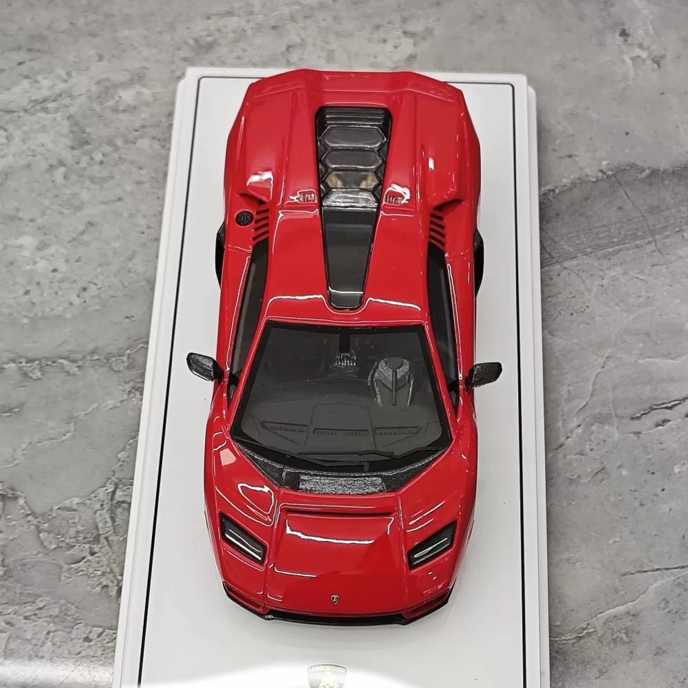 [TSM] 1:43 Lamborghini 2022 Countach LPI 800-4 rouge voiture miniature Resin