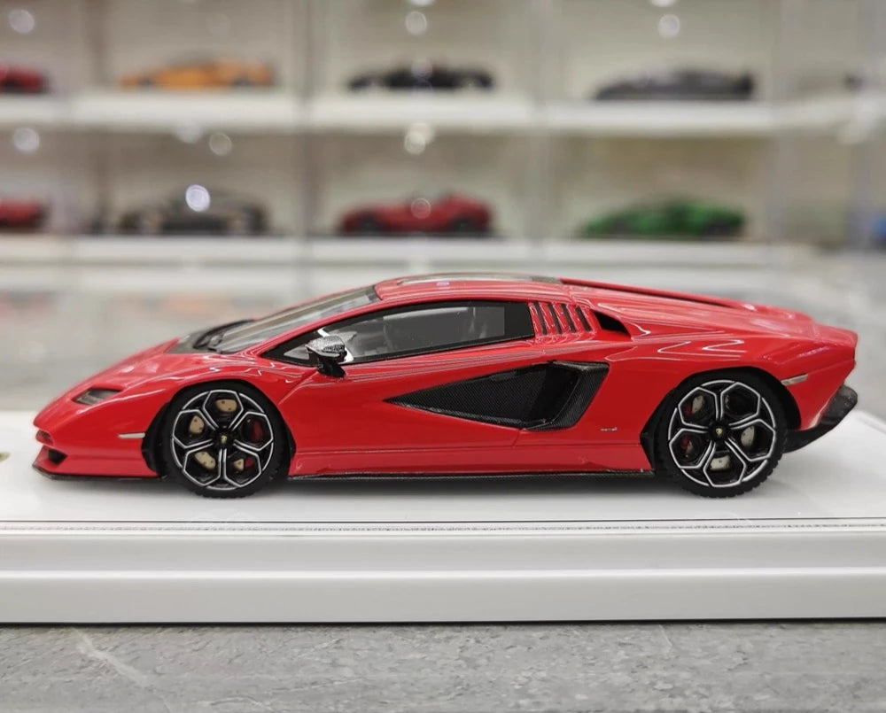 [TSM] 1:43 Lamborghini 2022 Countach LPI 800-4 rouge voiture miniature Resin