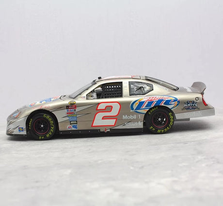 [Team Caliber] 1:24 Dodge 2006 Charger NASCAR #2 Miller Lite Silver Model Car Die-Cast