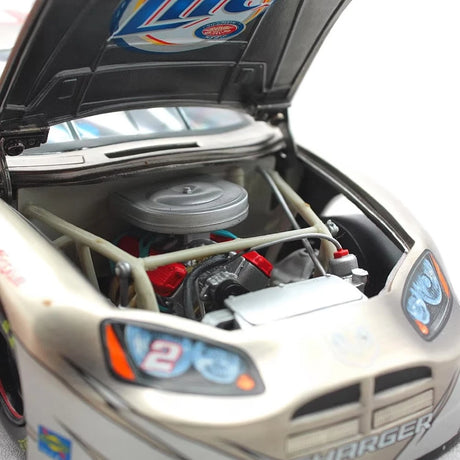 [Team Caliber] 1:24 Dodge 2006 Charger NASCAR #2 Miller Lite Silver Model Car Die-Cast