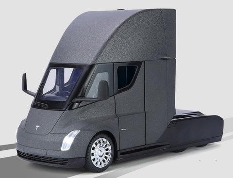 1:24 Tesla 2022 Semi Truck Black Model Car
