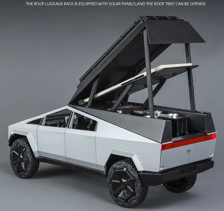 1:24 Tesla 2023 Cybertruck Camper RV Die Cast Model Car