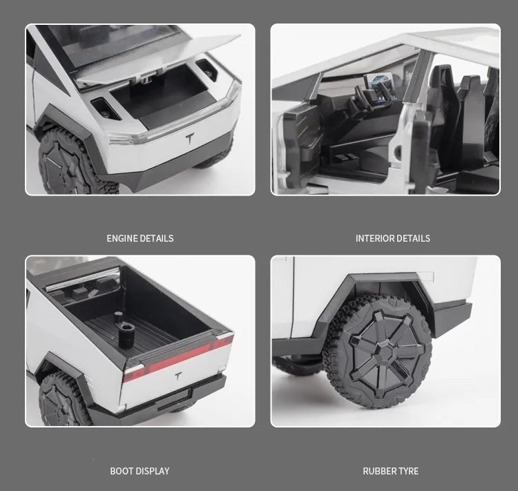 1:24 Tesla 2023 Cybertruck Die Cast Model Car