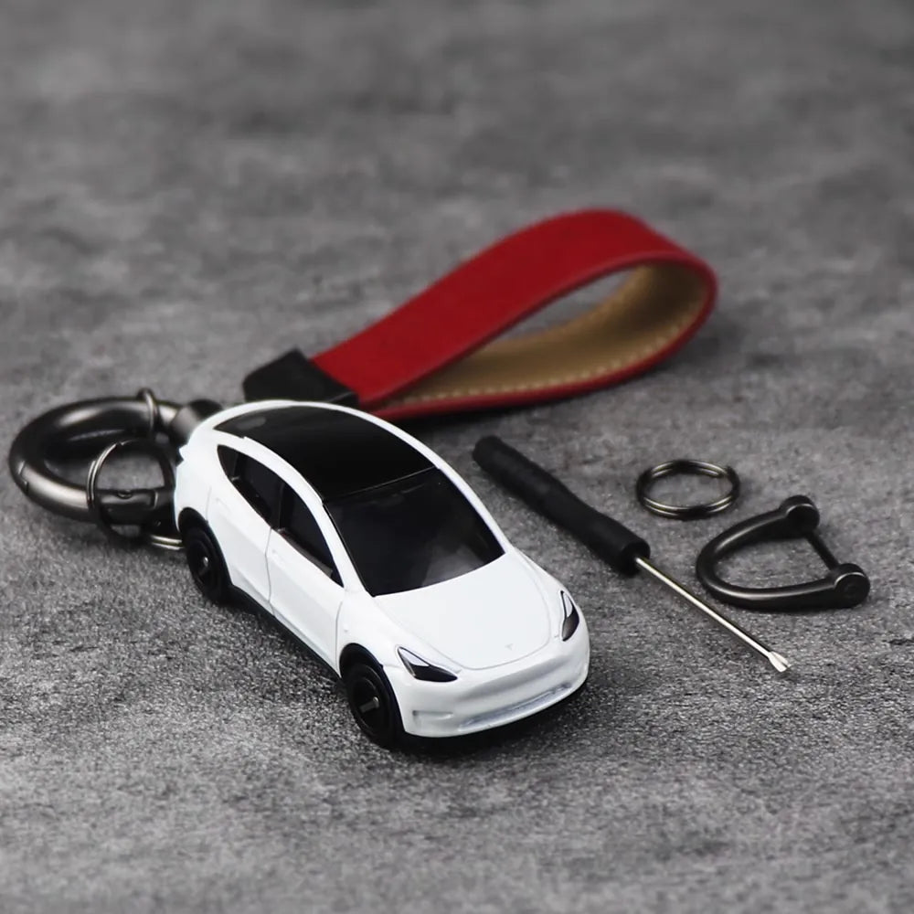 Tesla Model Y Keychains 1:64 Model Car Keychain