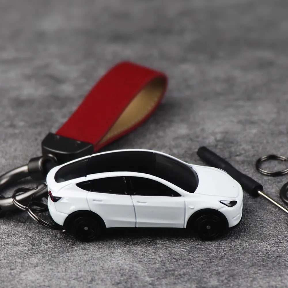 Tesla Model Y Keychains 1:64 Model Car Keychain