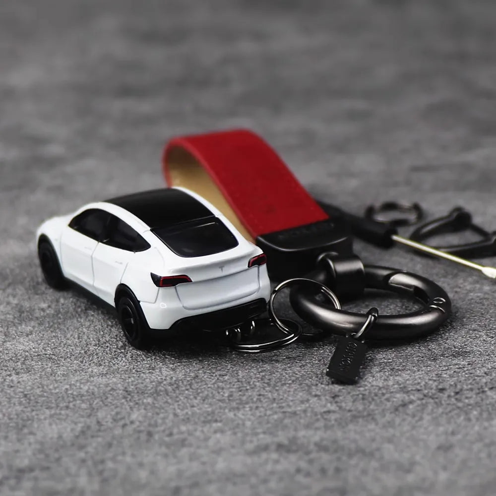 Tesla Model Y Keychains 1:64 Model Car Keychain