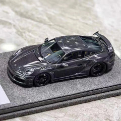 [The Laboratory] 1:43 Porsche 2021 911 992 Turbo S Stinger GTR Stealth Edition zwart modelauto Hars
