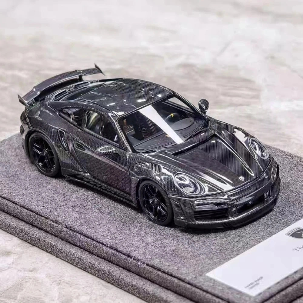 [The Laboratory] 1:43 Porsche 2021 911 992 Turbo S Stinger GTR Stealth Edition zwart modelauto Hars