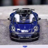 [Le Laboratory] 1:43 Porsche 2021 911 992 Turbo S Stinger GTR Stealth Edition bleu voiture miniature Resin