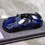 [Le Laboratory] 1:43 Porsche 2021 911 992 Turbo S Stinger GTR Stealth Edition bleu voiture miniature Resin