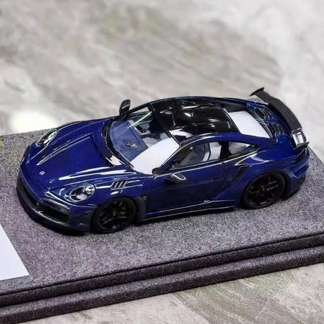 [The Laboratory] 1:43 Porsche 2021 911 992 Turbo S Stinger GTR Stealth edizione blu modellino di auto resina