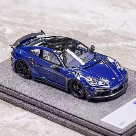 [The Laboratory] 1:43 Porsche 2021 911 992 Turbo S Stinger GTR Stealth edizione blu modellino di auto resina