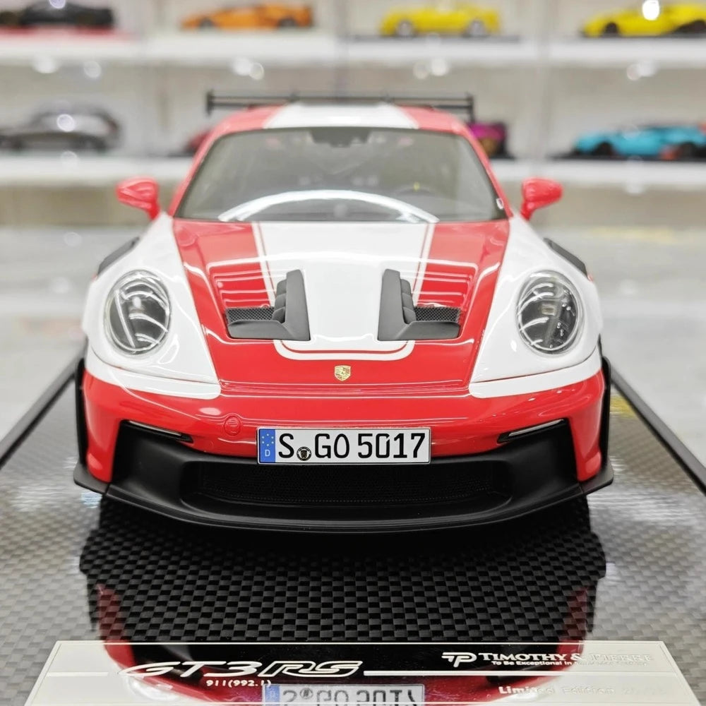 [Timothy Pierre] 1:18 Porsche 2023 911 992 GT3 RS Red Model Car Resin