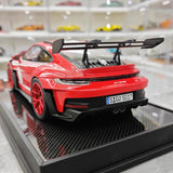 [Timothy Pierre] 1:18 Porsche 2023 911 992 GT3 RS Red Model Car Resin
