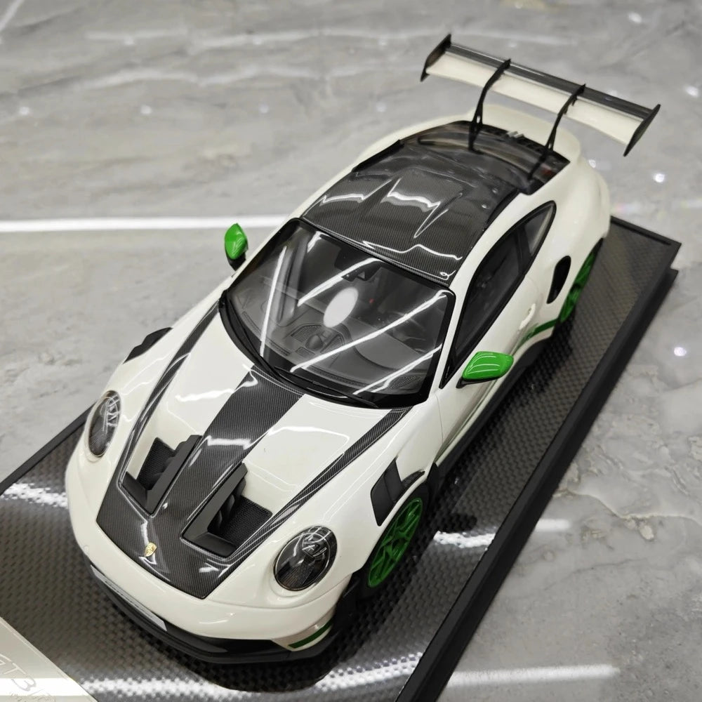 [Timothy Pierre] 1:18 Porsche 2023 911 992 GT3 RS White Model Car Resin