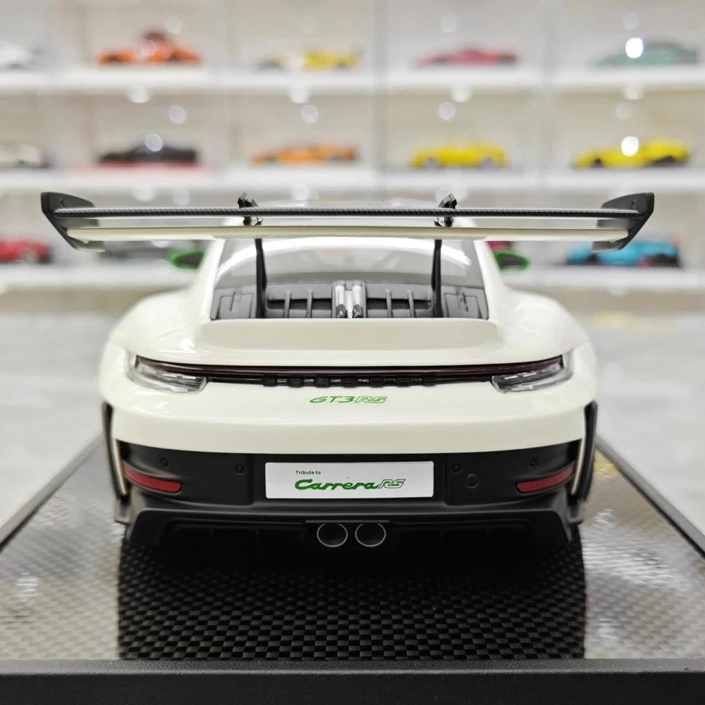 [Timothy Pierre] 1:18 Porsche 2023 911 992 GT3 RS White Model Car Resin