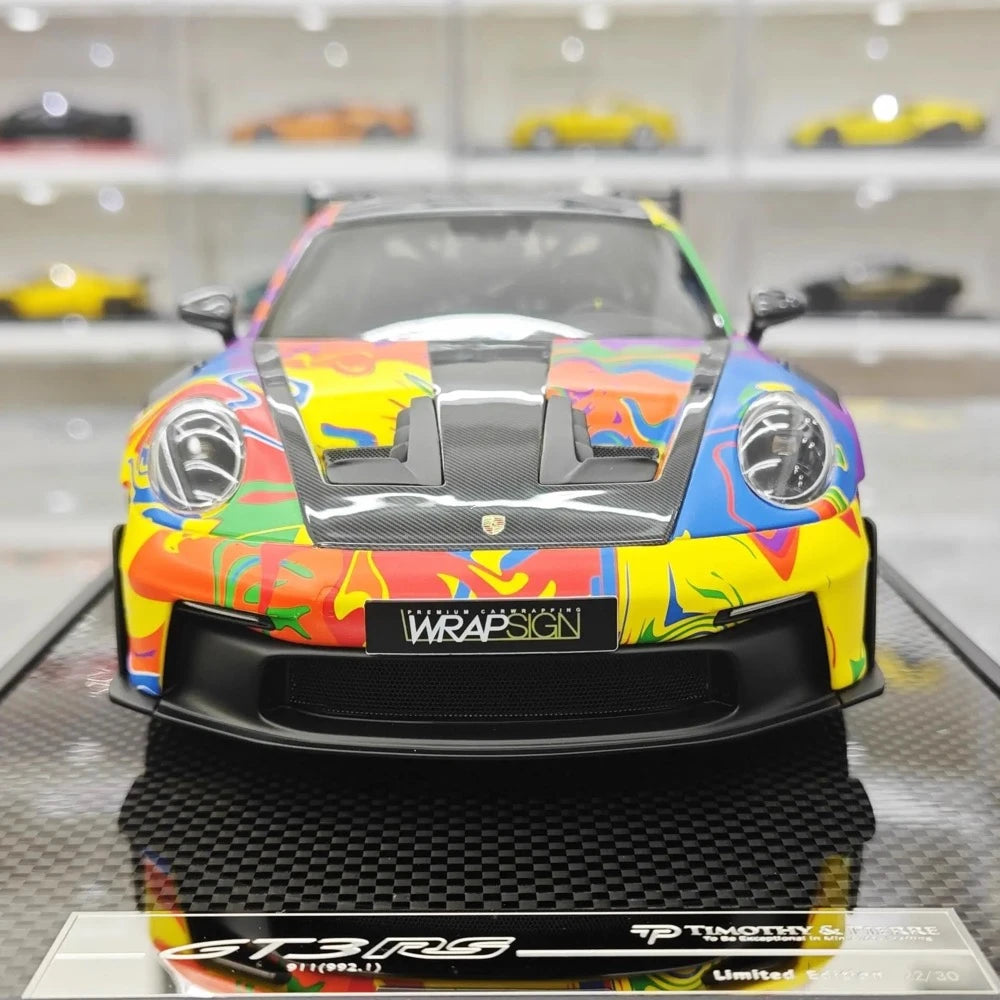 [Timothy Pierre] 1:18 Porsche 2024 911 992.1 GT3 RS WRAPSIGN Model Car Resin