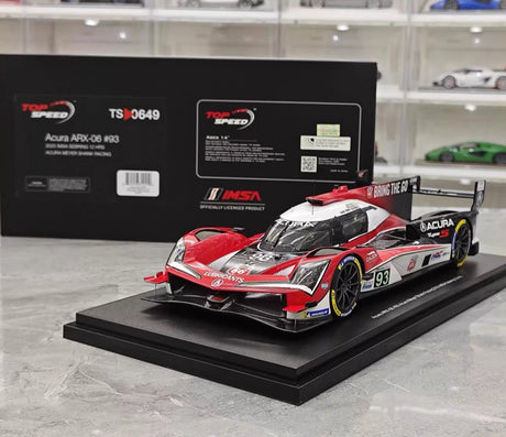 [Top Speed] 1:18 Acura 2025 ARX-06 93 Acura Meyer Shank Racing 2025 IMSA Sebring 12 Hrs Model Car Resin