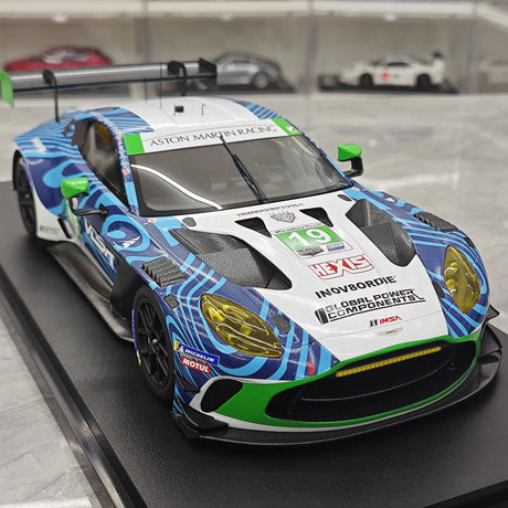 Aston Martin 2025 Vantage GT3 Evo Van der Steur Racing IMSA #19 1:18 Sammlermodell aus Harz von Top Speed – Ansicht 10