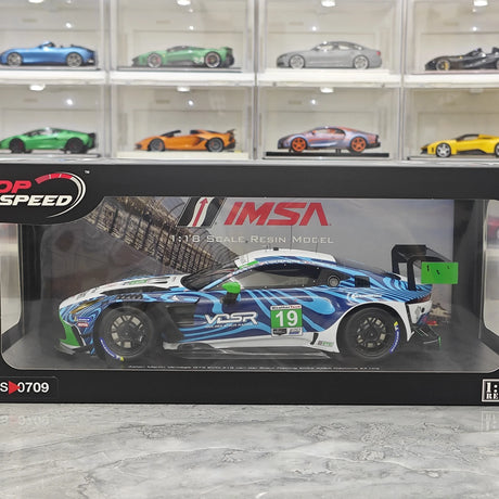 Aston Martin 2025 Vantage GT3 Evo Van der Steur Racing IMSA #19 1:18 Resin-Sammlermodell von Top Speed – Ansicht 14