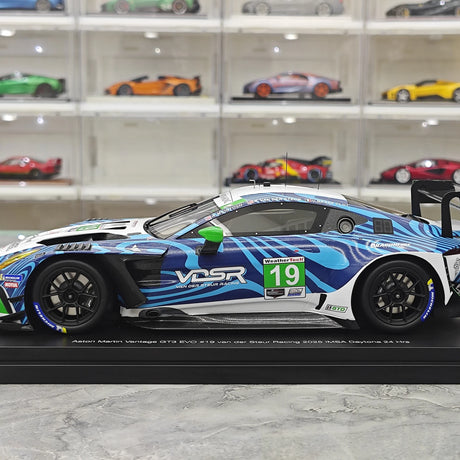 Aston Martin 2025 Vantage GT3 Evo Van der Steur Racing IMSA #19 1:18 Harz-Sammlermodell von Top Speed – Ansicht 5