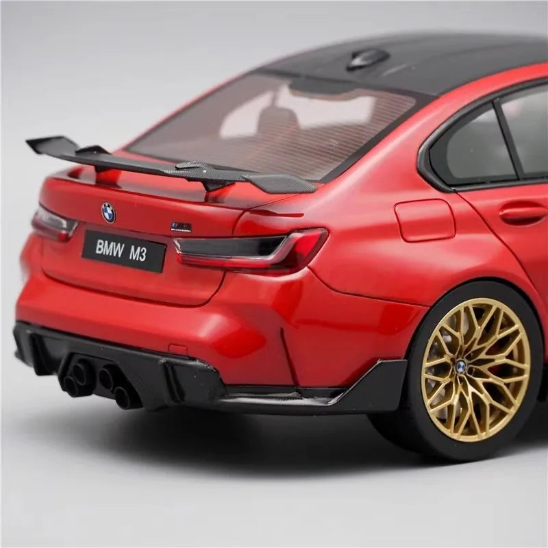 [Top Speed] 1:18 BMW 2023 M3 G80 Red Model Car Resin