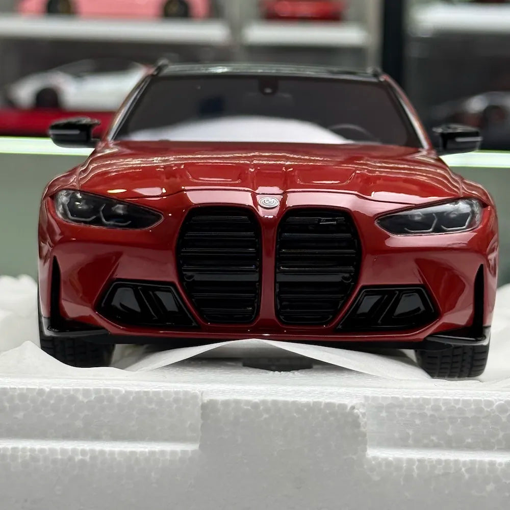 [Top Speed] 1:18 BMW 2023 M3 G81 Touring rosso modellino di auto resina