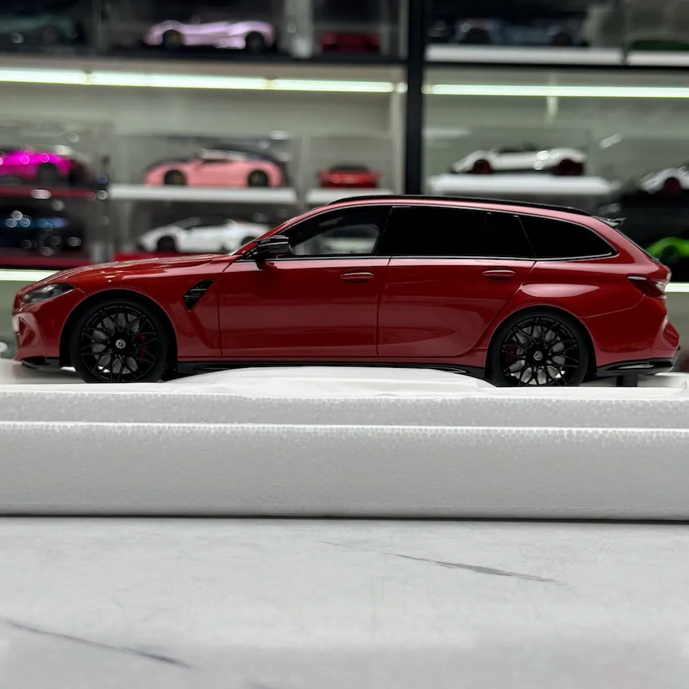 [Top Speed] 1:18 BMW 2023 M3 G81 Touring rosso modellino di auto resina