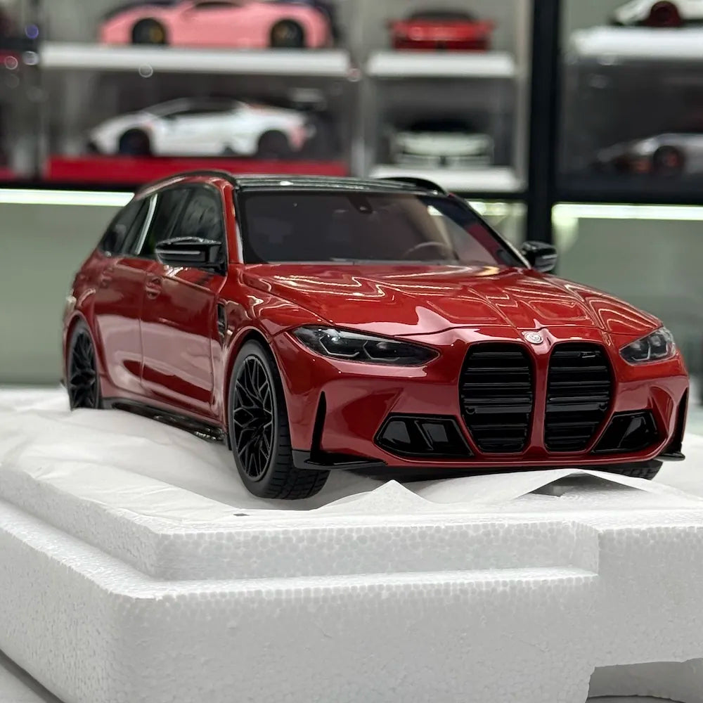 [Top Speed] 1:18 BMW 2023 M3 G81 Touring rosso modellino di auto resina