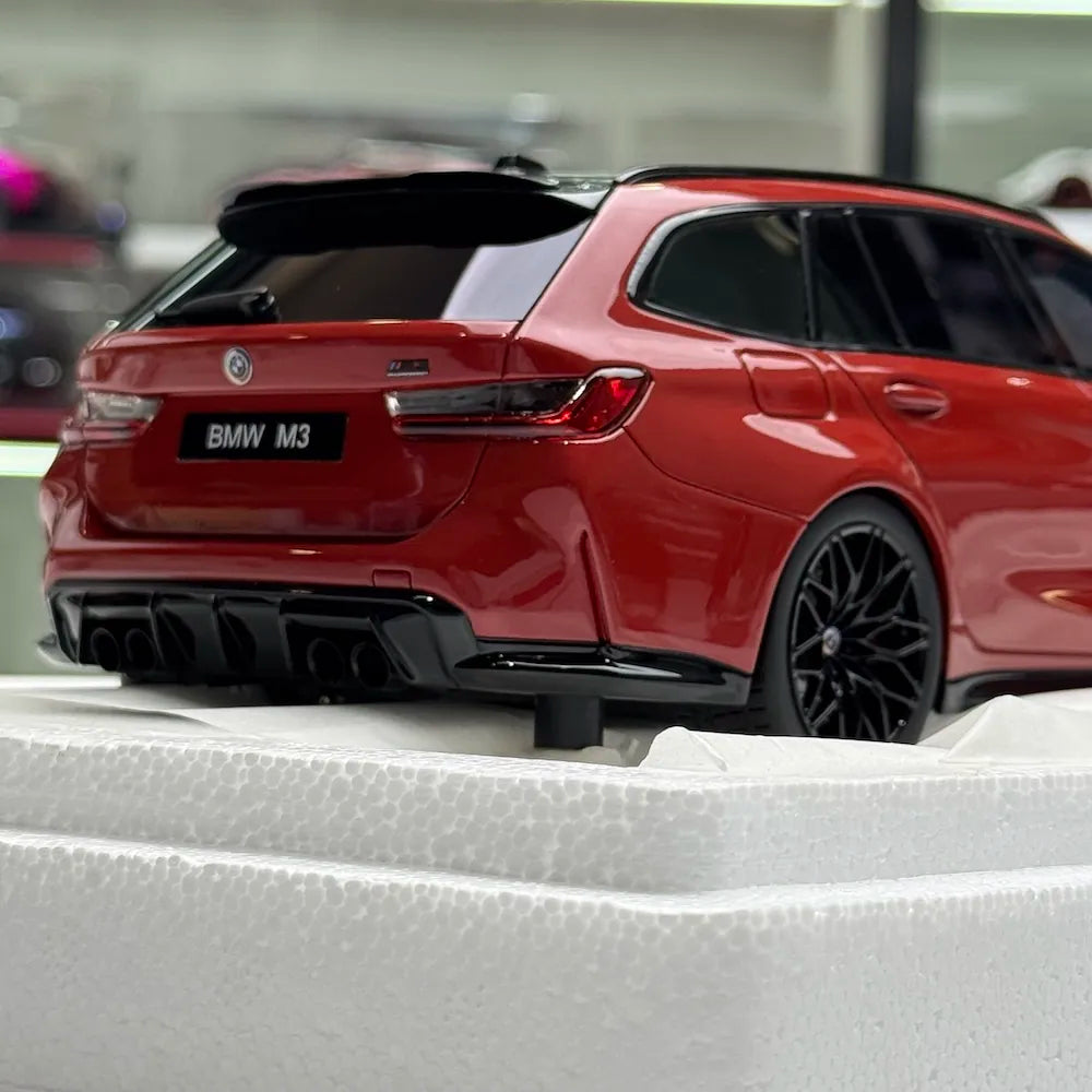 [Top Speed] 1:18 BMW 2023 M3 G81 Touring rosso modellino di auto resina