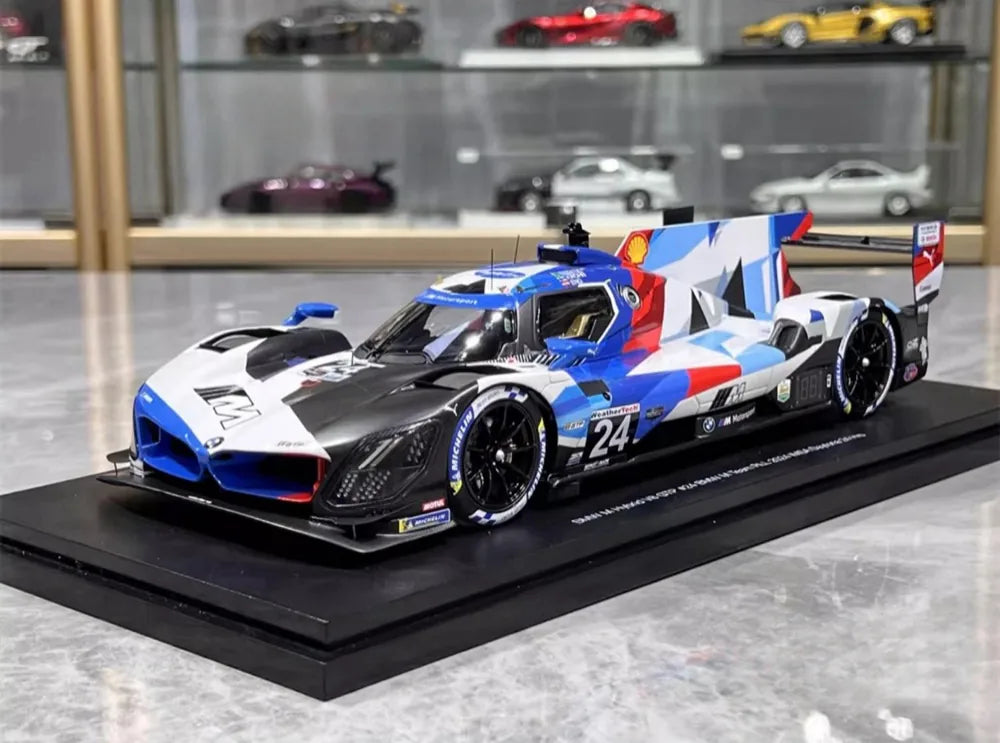 [Top Speed] 1:18 BMW 2023 M Hybrid V8 GTP IMSA Daytona 24 Hour Model Car Resin