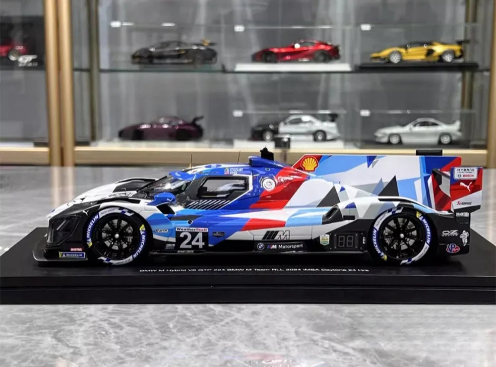 [Top Speed] 1:18 BMW 2023 M Hybrid V8 GTP IMSA Daytona 24 Hour Model Car Resin