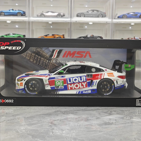 BMW 2025 M4 GT3 EVO Turner Motorsport #96 1:18 IMSA Daytona 24 Hrs Resin-Sammlermodell von Top Speed – siehe 14