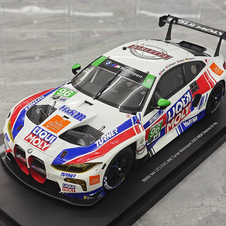 BMW 2025 M4 GT3 EVO Turner Motorsport #96 1:18 IMSA Daytona 24 Stunden-Sammlermodell aus Harz von Top Speed – siehe 4