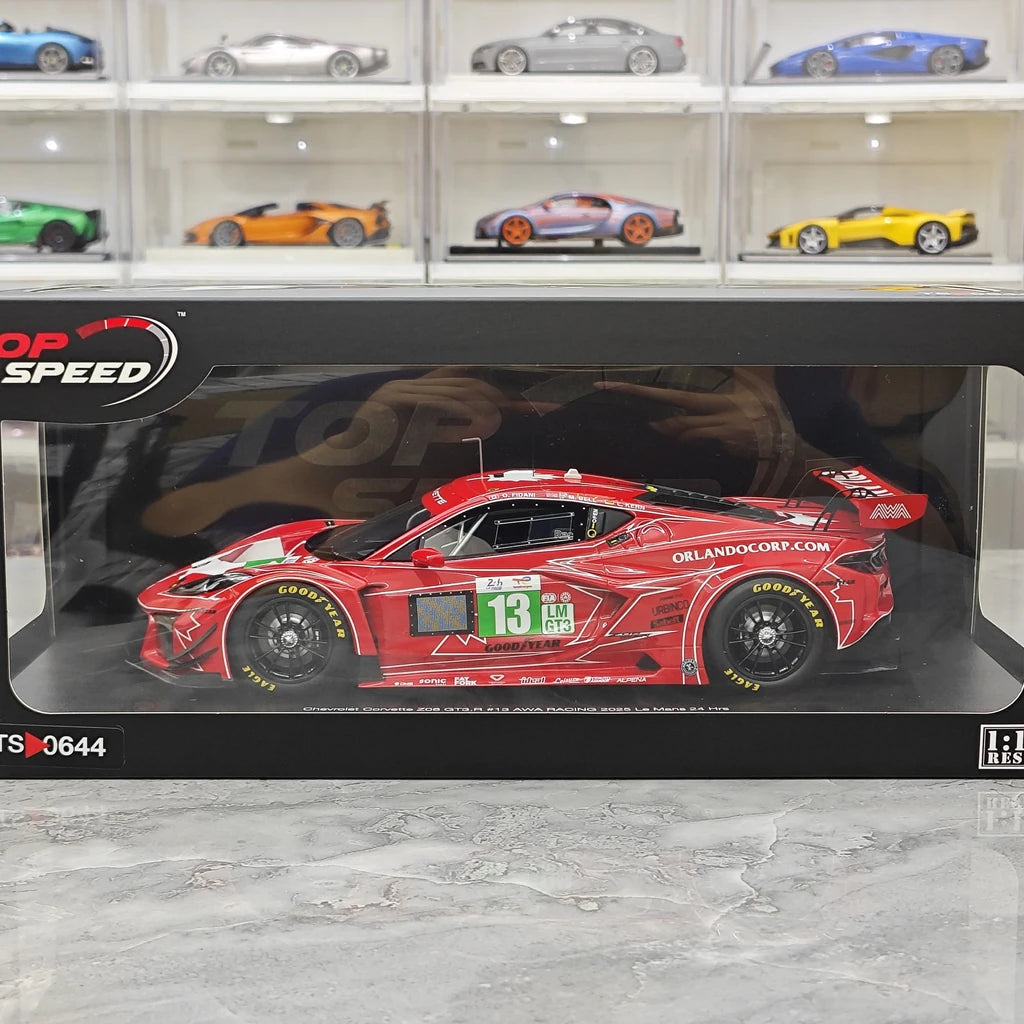1:18 Chevrolet 2025 Corvette Z06 GT3.R #13 AWA Racing Le Mans 24h model car by Top Speed - view 13