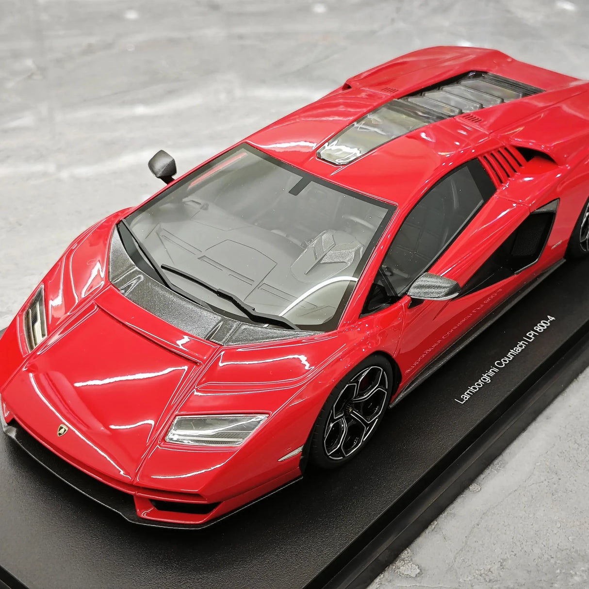 Top Speed Lamborghini 2021 Countach LPI 800-4 Rosso Mars 1:18 – Sammelobjekt-Resin-Modellharz