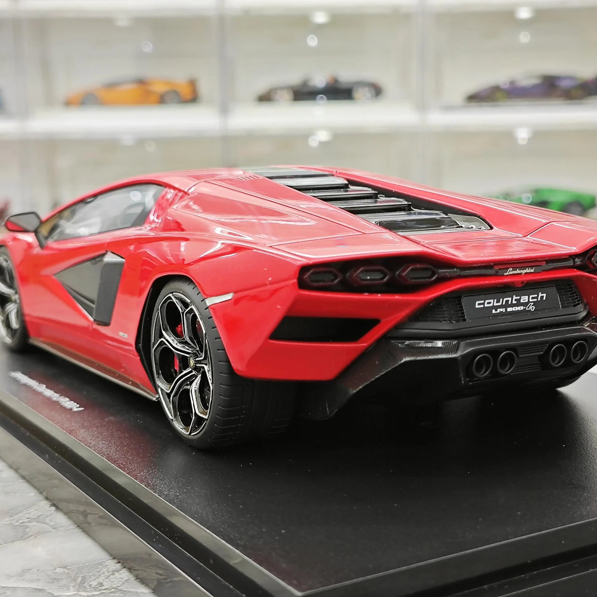 Top Speed Lamborghini 2021 Countach LPI 800-4 Rosso Mars 1:18 – Sammelobjekt-Resin-Modellharz