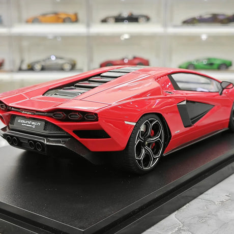 Top Speed Lamborghini 2021 Countach LPI 800-4 Rosso Mars 1:18 – Sammelobjekt-Resin-Modellharz