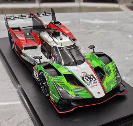 [Top Speed] 1:18 Lamborghini 2025 SC63 63 Automobill Squadra Corse IMSA DAYTONA 24 Hrs Model Car Resin