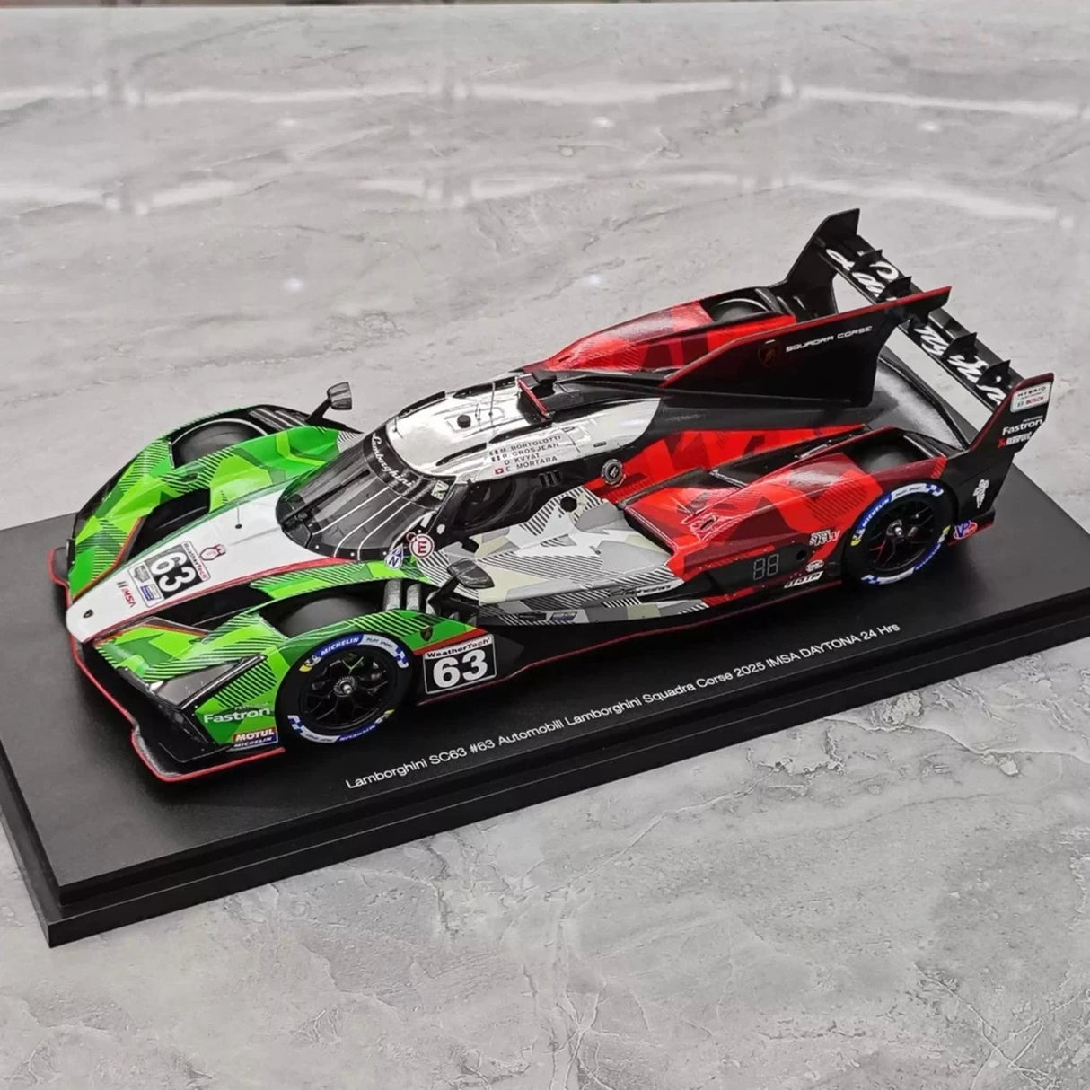 [Top Speed] 1:18 Lamborghini 2025 SC63 63 Automobill Squadra Corse IMSA DAYTONA 24 Hrs Model Car Resin