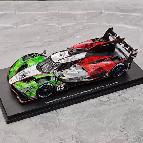 [Top Speed] 1:18 Lamborghini 2025 SC63 63 Automobill Squadra Corse IMSA DAYTONA 24 Hrs Model Car Resin