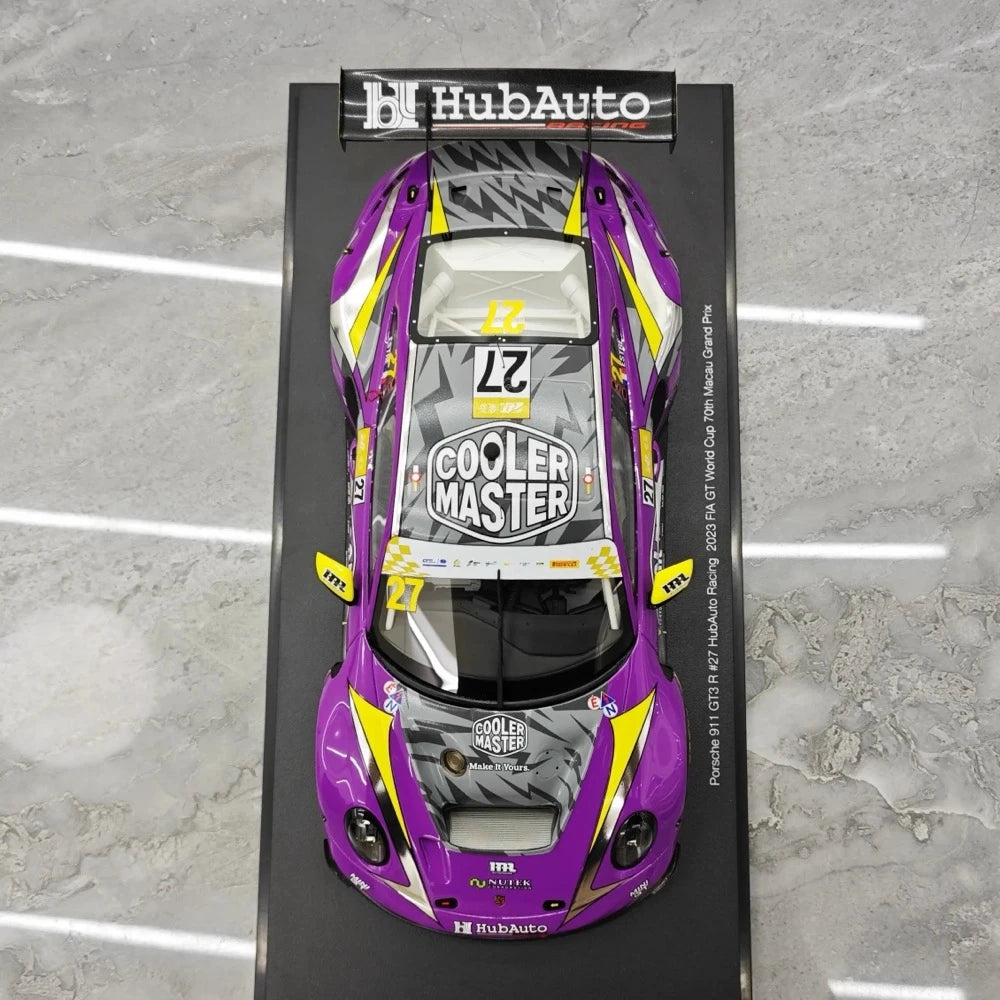 [Top Speed] 1:18 Porsche 2022 911 GT3 R HubAuto Model Car Resin