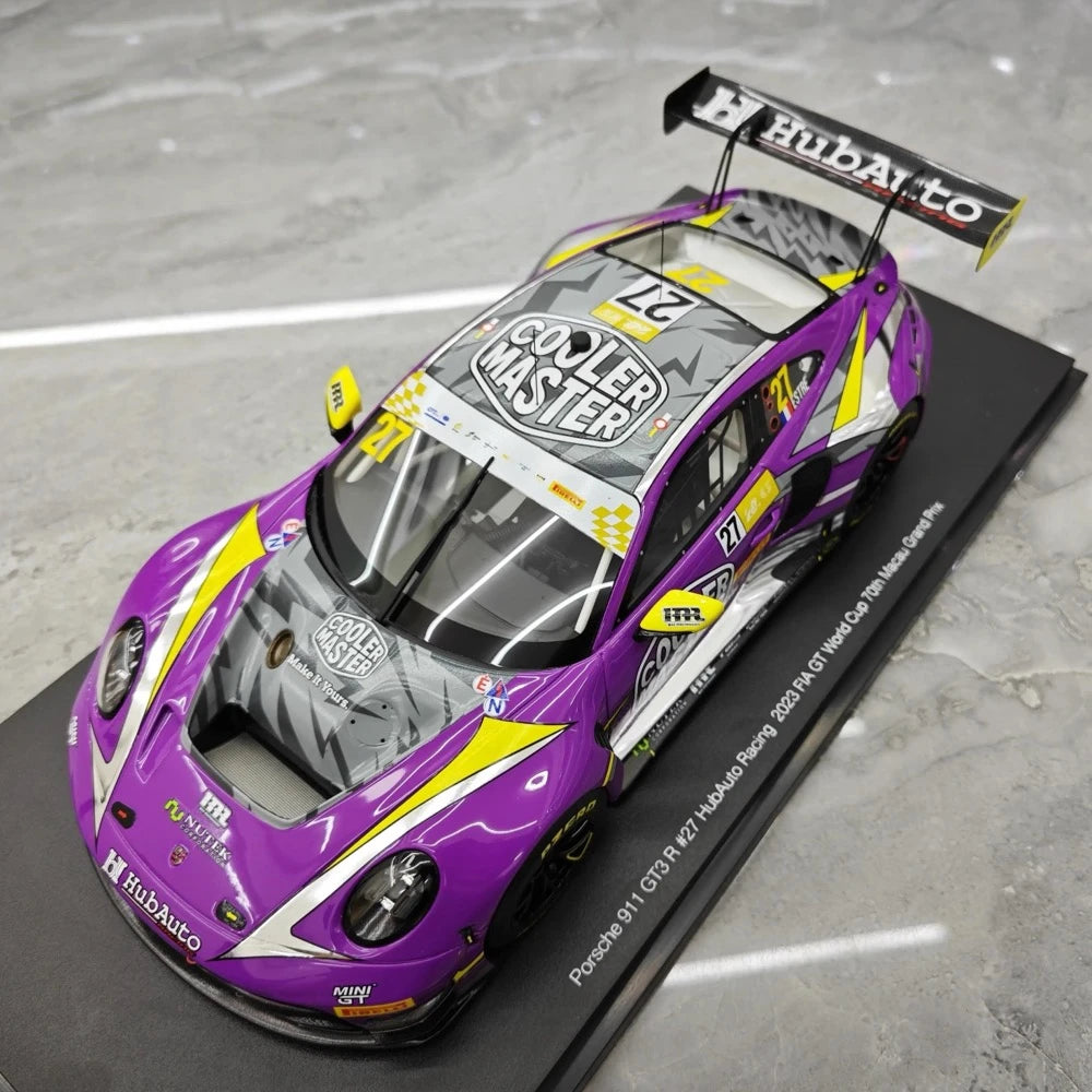 [Top Speed] 1:18 Porsche 2022 911 GT3 R HubAuto Model Car Resin