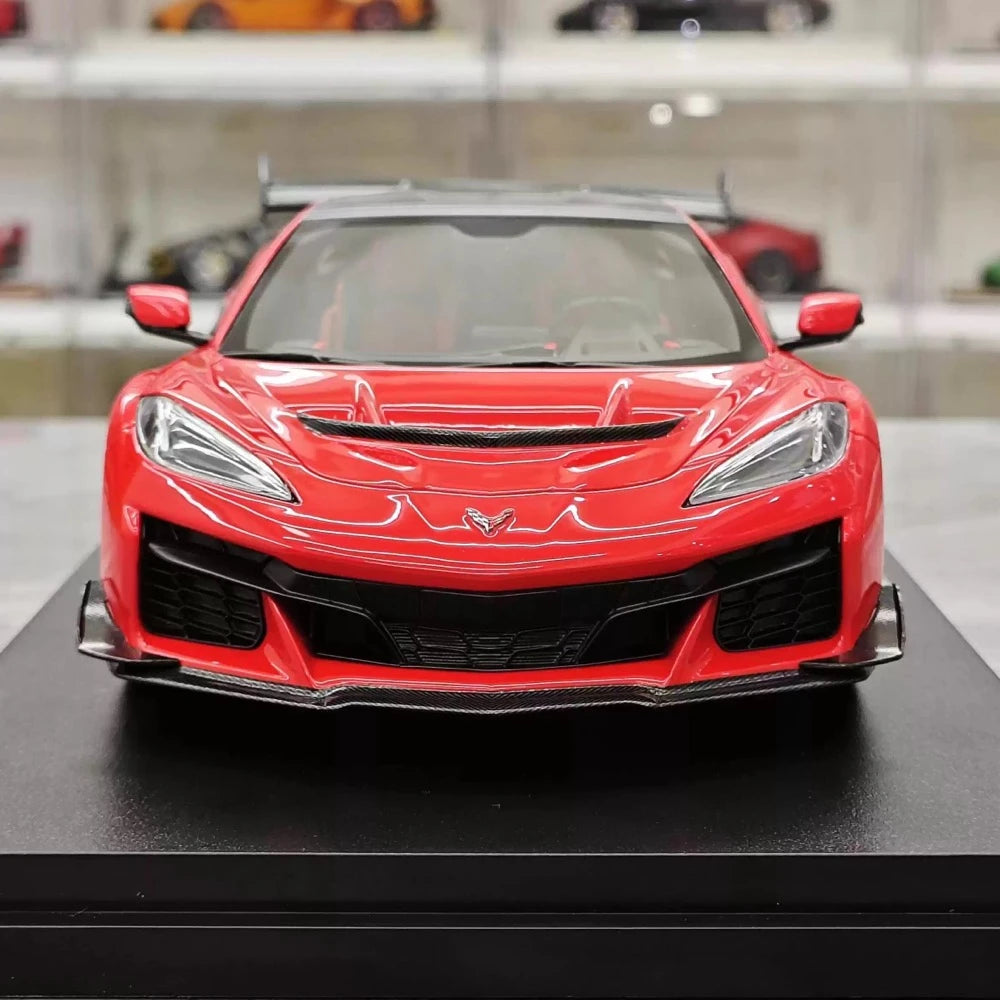 [Top Speed] 1:18 Chevrolet 2025 Corvette ZR1 Red Model Car Resin