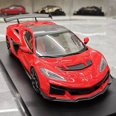 [Top Speed] 1:18 Chevrolet 2025 Corvette ZR1 rood modelauto Hars