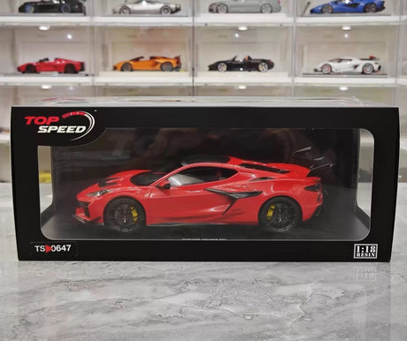 [Top Speed] 1:18 Chevrolet 2025 Corvette ZR1 rood modelauto Hars