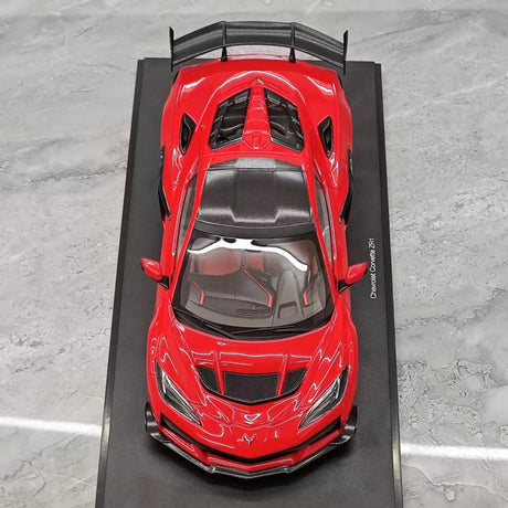 [Top Speed] 1:18 Chevrolet 2025 Corvette ZR1 rood modelauto Hars
