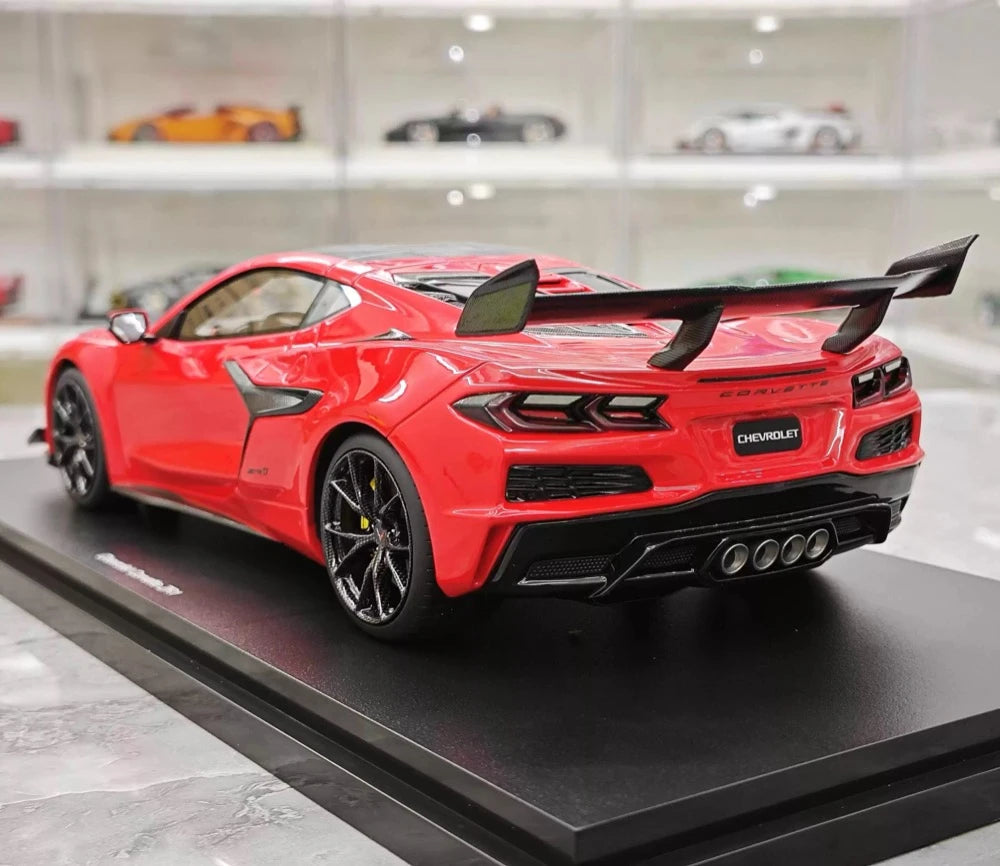 [Top Speed] 1:18 Chevrolet 2025 Corvette ZR1 Red Model Car Resin